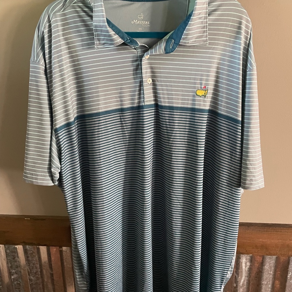 Masters Green and White Polo Shirt Casual Classic